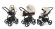 Коляска 3 в 1 Esspero Grand Newborn Lux (шасси Black) Cream leatherette