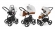 Коляска 3 в 1 Esspero Grand Newborn Lux (шасси Chrome) Orange leatherette