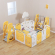 Манеж UNIX Kids SUPREME Music 160x160  Yellow с качелями