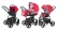 Коляска 3 в 1 Esspero Newborn Lux (шасси Graphite) Red Grey