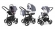 Коляска 3 в 1 Esspero Newborn Lux (шасси Chrome) Grey Lux