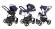 Коляска 3 в 1 Esspero Grand Newborn Lux (шасси Graphite) Sky Star