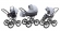 Коляска 3 в 1 Esspero Grand Classic (шасси Graphite) Grey Stone