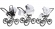 Коляска 3 в 1 Esspero Grand Classic (шасси Chrome) Grey Diamond